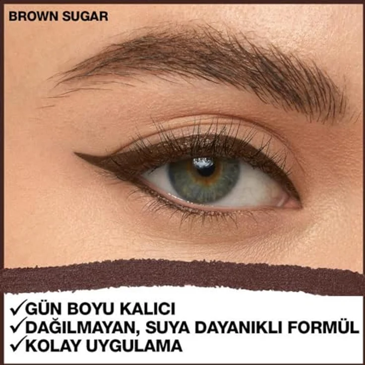 Maybelline Lasting Drama Eyeliner, 1,2 g, wasserfester Gel-Eyeliner in Braun – Bild 2