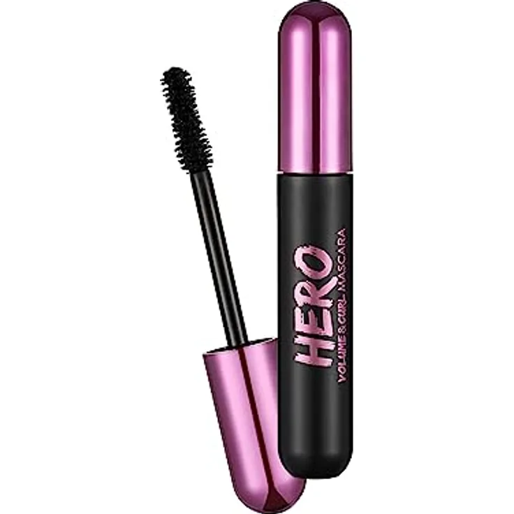 flormar Hero Volumen-Mascara, 10 ml für geschwungene Wimpern mit intensiver Farbe und Volumen