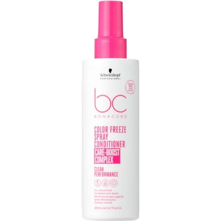 Schwarzkopf Professional Bonacure Color Freeze Spray Conditioner Leave In Für Poröses Coloriertes Haar Vegan pH 4.5 Elastizität Kein Verblassen Langanhaltende Farbintensität Entwirrend 200 ml – Bild 1