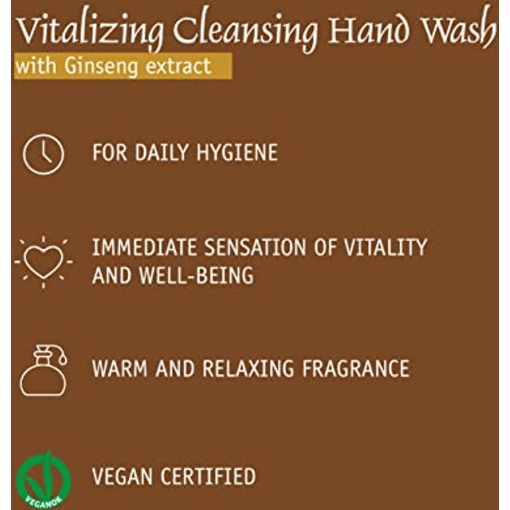 Prija Flüssigseife mit Ginseng - 1 Flasche mit 380 ml - Für den täglichen Gebrauch - Natürliche und vegane Handseife - Dermatologisch getestet - Geeignet für Veganer – Bild 4