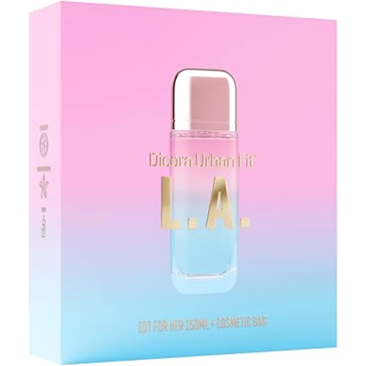 Dicora UrbanFit DICORA URBAN FIT SET L.A. FOR HER + NECESER, Damenparfüm EDT 150 ml, blumiger und fruchtiger Duft mit Mandarine, Orangenblüte und Moschus – Bild 2