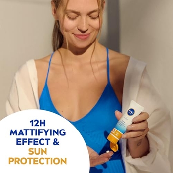 NIVEA SUN Face Luminous Anti-Spot-Sonnencreme LSF 50+ – Gegen Pigmentflecken, Mit Hyaluron, 40 Ml
