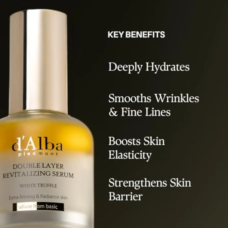 d'Alba Italian White Truffle Double Layer Revitalizing Serum, Gesichtsserum mit 100 Stunden Hydratation, 30 ml – Bild 5