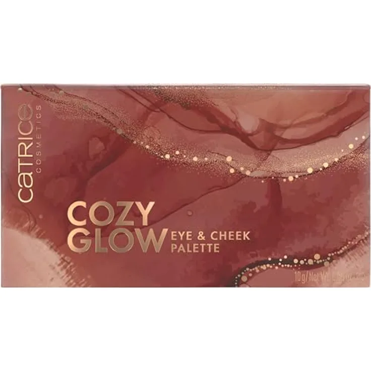 Catrice Cozy Glow Eye & Cheek Palette, Lidschatten und Rouge in warmen, natürlichen Farbtönen, 10 g