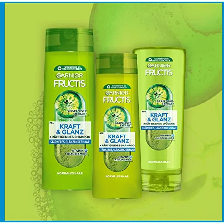 Garnier Fructis Kraft und Glanz kräftigendes Shampoo XXL, gibt dem Haar Kraft und Energie zurück, für stärkeres und glänzendes Haar, Maxi Format, 1000 ml – Bild 5