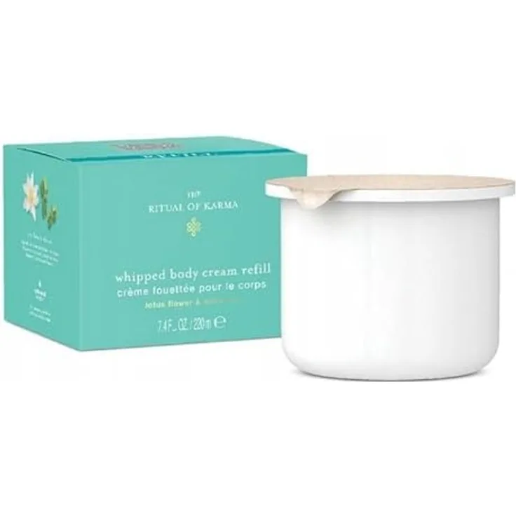 RITUALS The Ritual of Karma Whipped Body Cream Refill, 220 ml, feuchtigkeitsspendend mit Duft von Lotusblüte und weißem Tee, vegan, umweltfreundlich
