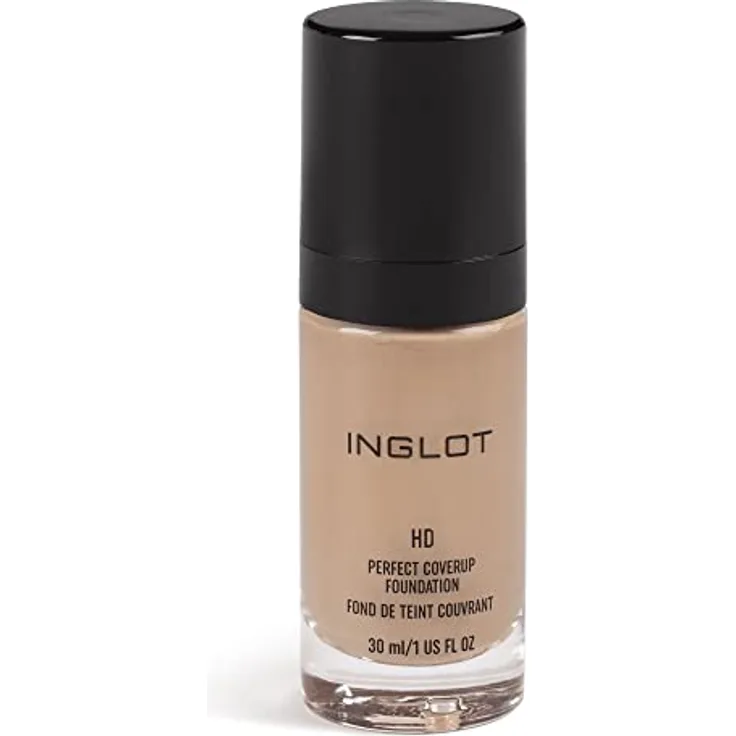 Inglot HD Perfect Coverup Foundation, Hochdeckendes Make-up mit HD Pigmenten, Hypoallergen, natürliches Aussehen, mit weißem Trüffelextrakt, 30 ml: 75