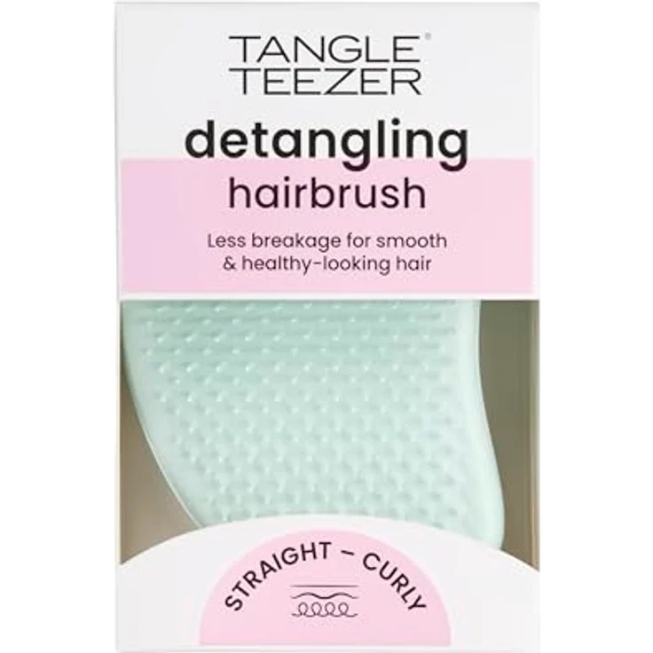 Tangle Teezer The Original Flache Bürste für glattes und lockiges Haar Ice Blue 1 St. - Ergonomischer Griff, schonendes Entwirren, verhindert Haarbruch – Bild 1