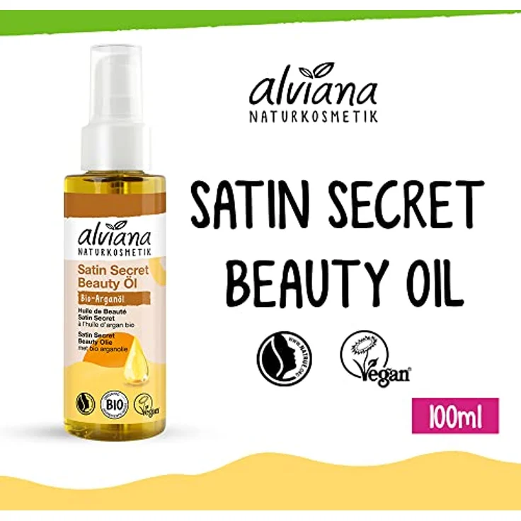 Alviana Satin Secret Beauty Öl Bio-Arganöl (100 ml) – Bild 2