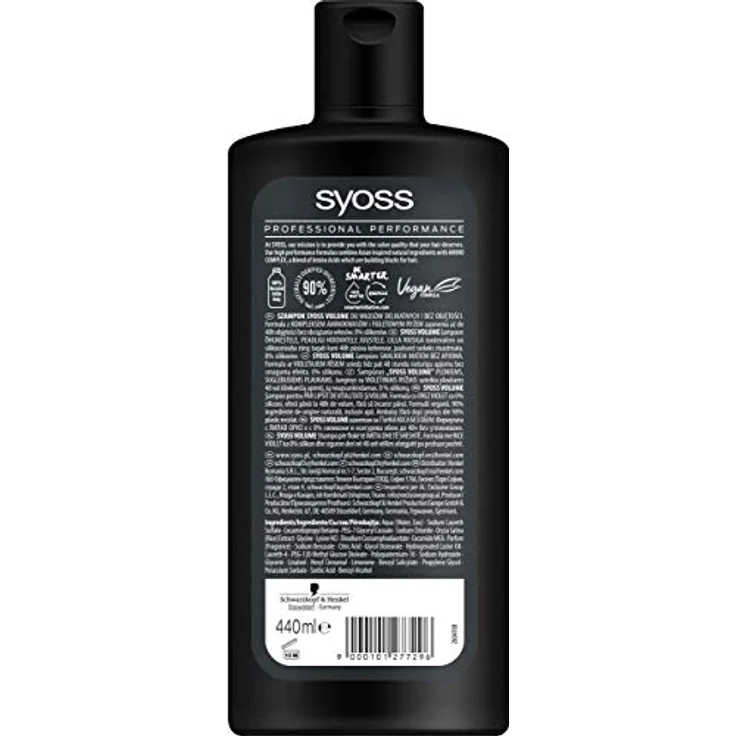 Syoss Volume Shampoo 440 ml, Volumenspendendes Shampoo – Bild 2