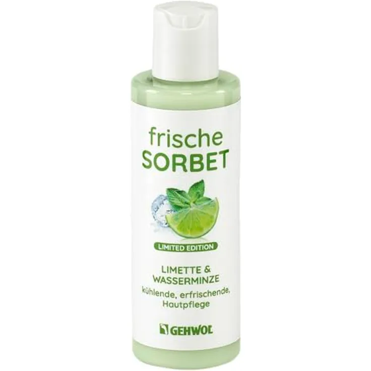 GEHWOL Frische Sorbet, Limette & Wasserminze, kühlende Hautpflege mit Aloe Vera, 100 ml