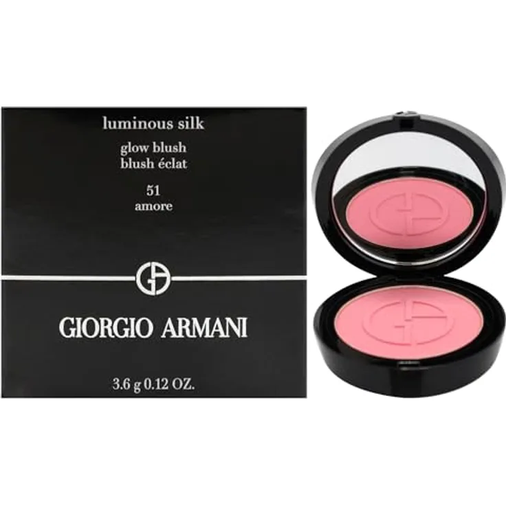 Armani Luminous Silk Glow Blush, Rouge für strahlende Haut, Farbton 51 Amore, 3.6 g