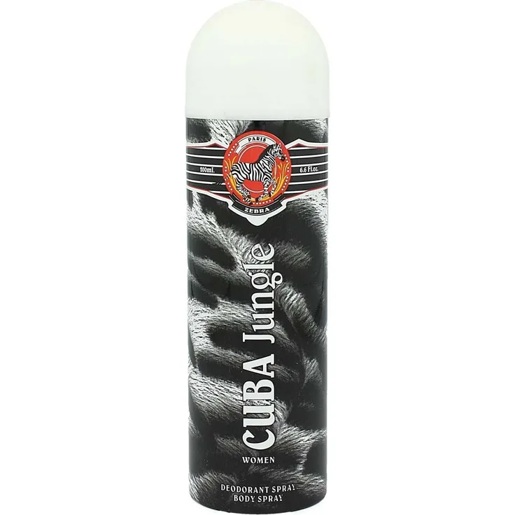 Cuba Jungle Zebra Deodorant Spray für Damen, 200 ml, langanhaltender Schutz gegen Körpergeruch