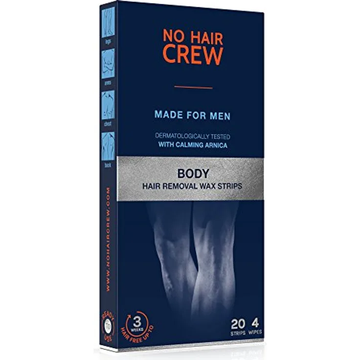 No Hair Crew Body Kaltwachsstreifen 20 Stück