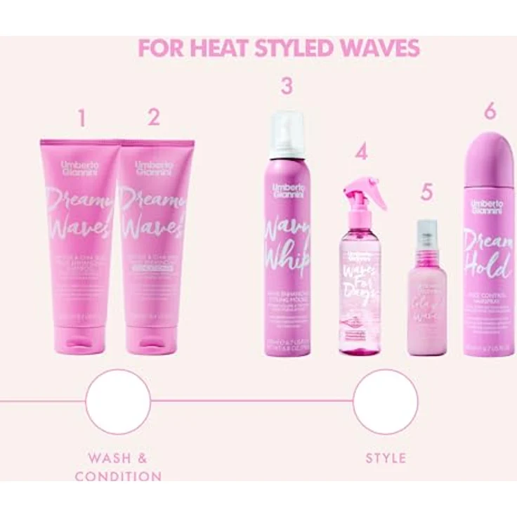 Umberto Giannini Dreamy Waves Frizz Control Hairspray, 200 ml, leichtes Haarspray mit starkem Halt, kontrolliert Frizz, Hitzebeständigkeit bis 210 °C, vegan – Bild 8
