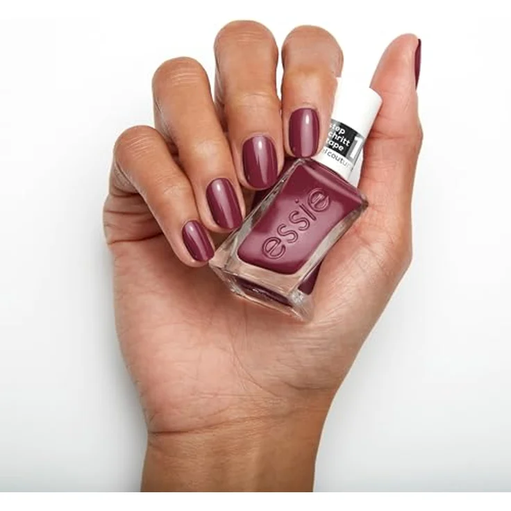 essie langanhaltender Nagellack mit glänzendem Finish, Maniküre ohne UV-Licht, Gel Couture, Farbe: Nr. 523 not what it seams, Lila, 1 x 13,5 ml – Bild 4