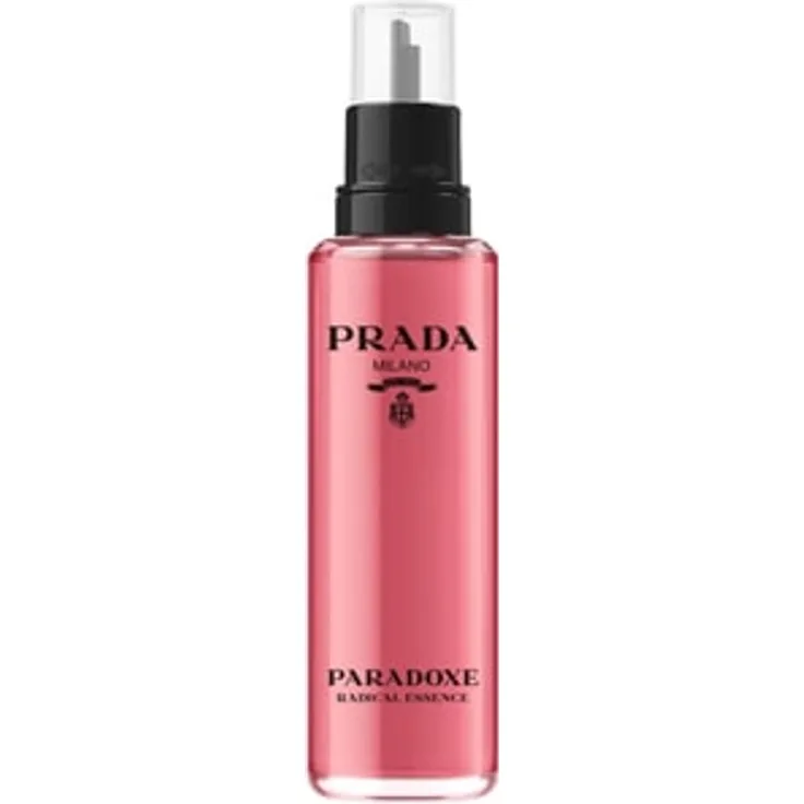 Prada Paradoxe Le Parfum Radical Essence, Eau de Parfum mit gesalzener Pistazie und cremigem Sandelholz, 100 ml, tiefrosa Flakon