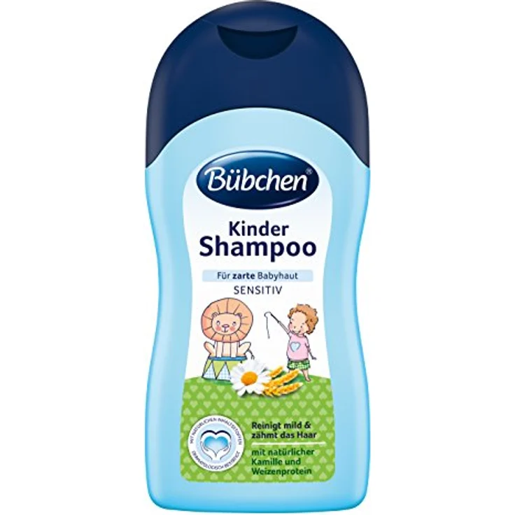 Bübchen Kinder Shampoo, sensitives Haarshampoo für zarte Babyhaut, mit natürlicher Kamille und Weizenprotein, Menge: 1 x 400 ml – Bild 1