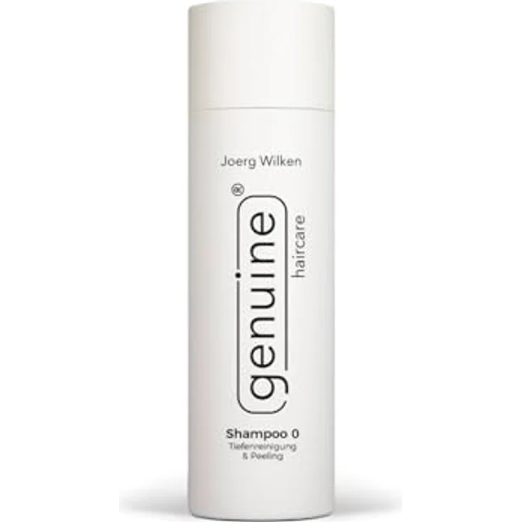 genuine haircare Shampoo 0 – Tiefenreinigendes Kopfhaut Peeling Shampoo mit Cellulose-Peeling, 200 ml, gegen fettige Kopfhaut & Styling-Rückstände, biologisch abbaubar, vegan – Bild 1