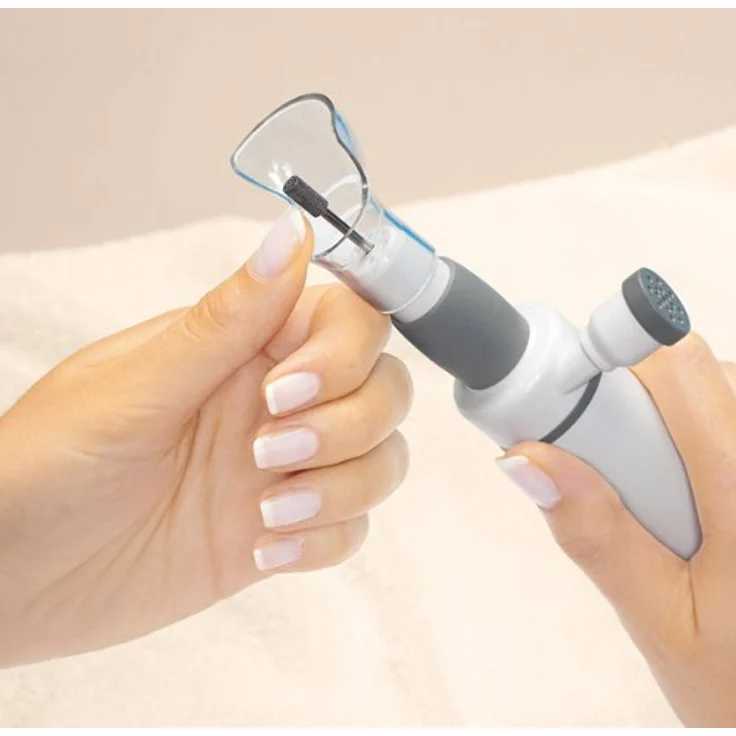 Bausch 0314 Elektrisches Maniküre-/Pediküregerät, Absaugvorrichtung für den Feinstaub, 9 Aufsätze: Hand-/Fußnägel Schleifen, feilen, polieren, Hornhaut entfernen, Nagelpflege, Fußpflege, Handpflege – Bild 3