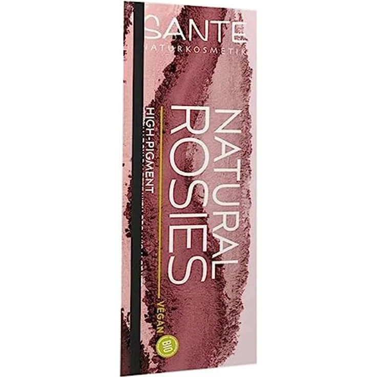 Sante Naturkosmetik Eyeshadow Palette 02 Rosy Shades, vegane Lidschatten mit Bio-Aloe Vera und natürlichen Farbpigmenten, shiny und matte Rosé-Töne, für natürliche und ausdrucksstarke Augen, 6x1g