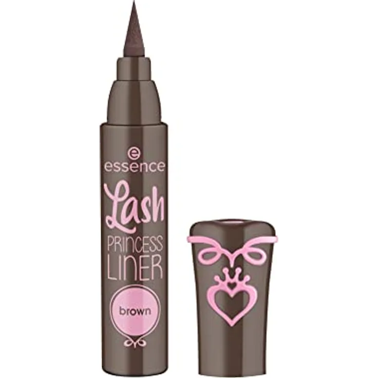 essence Lash PRINCESS LINER brown, Eyeliner, Braun, langanhaltend, sofortiges Ergebnis, intensiv, vegan, ohne Mikroplastikpartikel, Nanopartikel frei, ohne Parfüm, 1er Pack (3ml)