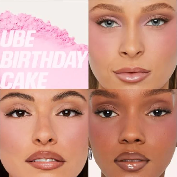 Huda Ube Birthday Cake Pulver, limitierte Auflage, Fixierpuder für 10 Stunden mit Airbrush-Finish, elektrisches Lila, 20 g – Bild 3