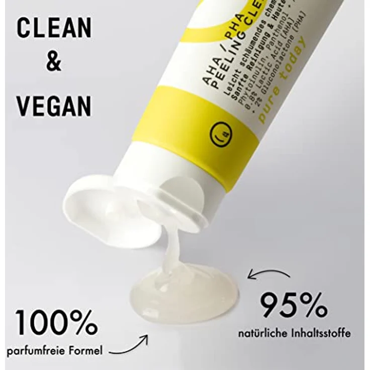 Nø pure today AHA PHA Peeling Cleanser – chemisches Gesichtspeeling gegen unreine Haut und Pickel – geeignet für empfindliche & fettige Haut - Peeling Gesicht für Mann & Frau, 125 ml – Bild 5