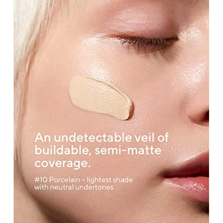 MÁDARA Organic Skincare | SKINONYM Semi-Matte Peptide Foundation, 10 PORCELAIN, 30 ml – Unterstützt Durch Kollagenunterstützende Peptide, Halbmattes Finish Make Up, Ecocert-zertifiziert – Bild 2