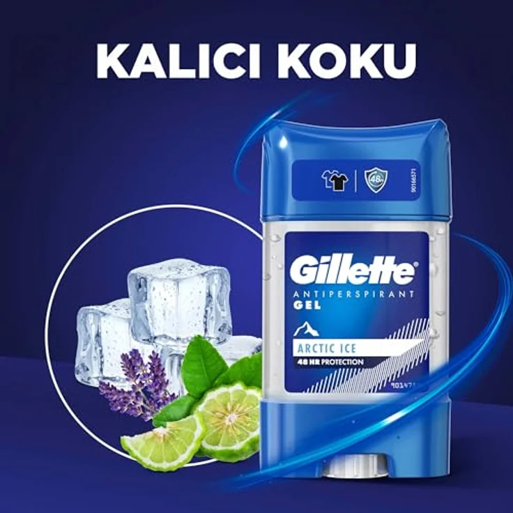 Gillette Arctic Ice, Antitranspirant Clear Gel 70ml für Herren, schweißhemmend, langanhaltend, keine Flecken – Bild 4