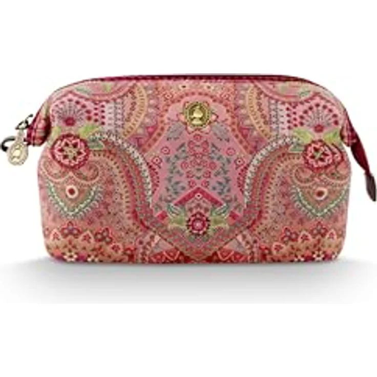 Pip Studio Cooper Cosmetic Purse Medium Jabali Red, geräumige Kosmetiktasche mit mehreren Fächern, 22.5x9.5x15cm – Bild 1