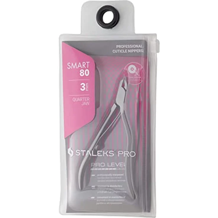 STALEKS PRO Nagelzange Smart 80, professionelle Nagelhautzange mit 3 mm Klingenlänge, elegante matte Oberfläche – Bild 5