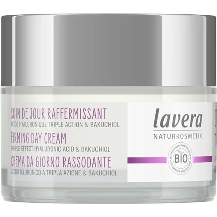 lavera Straffende Tagespflege, 50 ml, für strahlend frischen Teint und geschmeidiges Hautgefühl, auch für sensible Haut geeignet