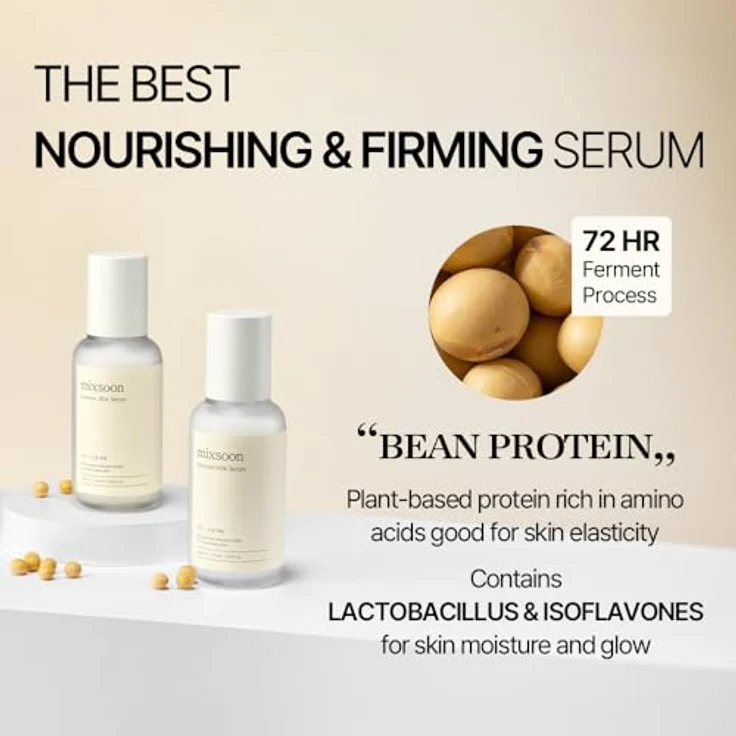 mixsoon Soybean leichtes Hautserum, Gesichtsserum für intensive Feuchtigkeitspflege und Hauterneuerung, 50 ml – Bild 3