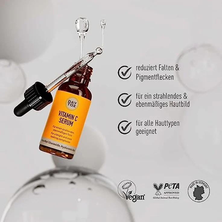 DAYTOX Gesichtsserum Vitamin C Serum 30 ml, mit pflegender Wirkung  – Bild 4