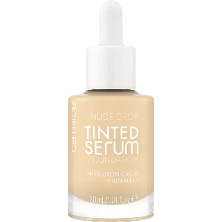 Catrice Nude Drop Tinted Serum Foundation, Nr. 010N, Nude, langanhaltend, mattierend, natürlich, für sensible Haut, vegan, ölfrei, ohne Parfüm, ohne Alkohol, 1er Pack (30ml) – Bild 3