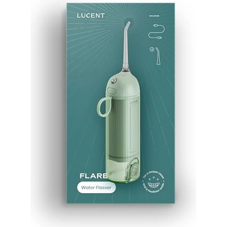 Be Lucent Lucent Flare Munddusche – Professionelle Zahnreinigung mit Wasserdruck, Zusammenklappbares Design, Extra-Düse, Wasserdicht nach IPX7 – Bild 5