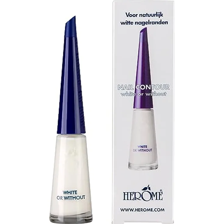 Herome Perfect Nail Contour 'White Or Without' Mit Verstärkendem Effekt - Für blütenweiße Nagelränder- French Manicure - 10ml.