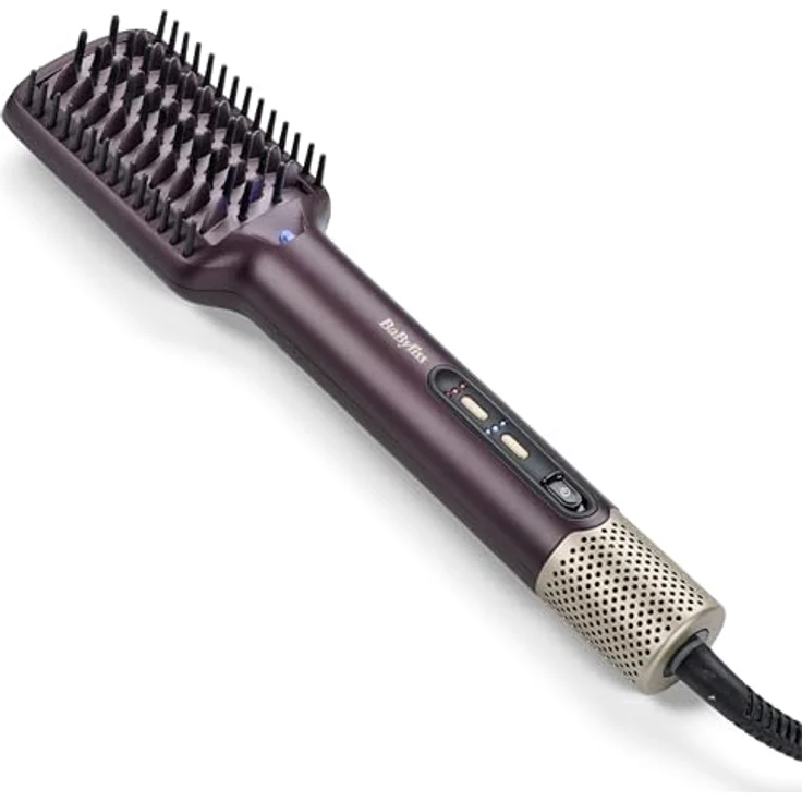 BaByliss Air Power Smooth Warmluftbürste, 3 Geschwindigkeits- und 4 Temperatureinstellungen, Keramik-Glättplatte, für alle Haartypen – Bild 1