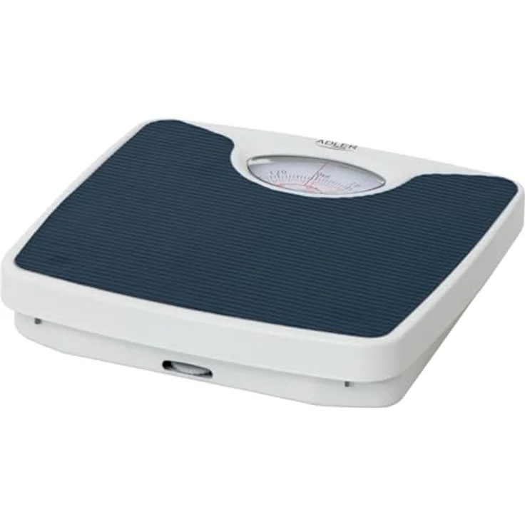 Adler AD 8151b Mechanische Personenwaage, 130 kg, rutschfest, Polymer, Blau – Bild 2