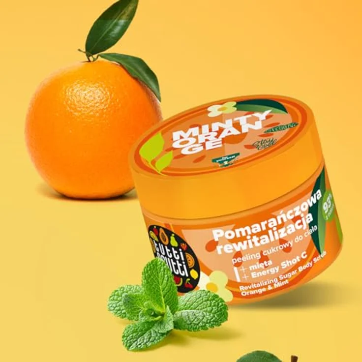 Farmona Tutti Frutti Minty Orange, Körperpeeling 300ml zur Entfernung abgestorbener Hautzellen, orange – Bild 7