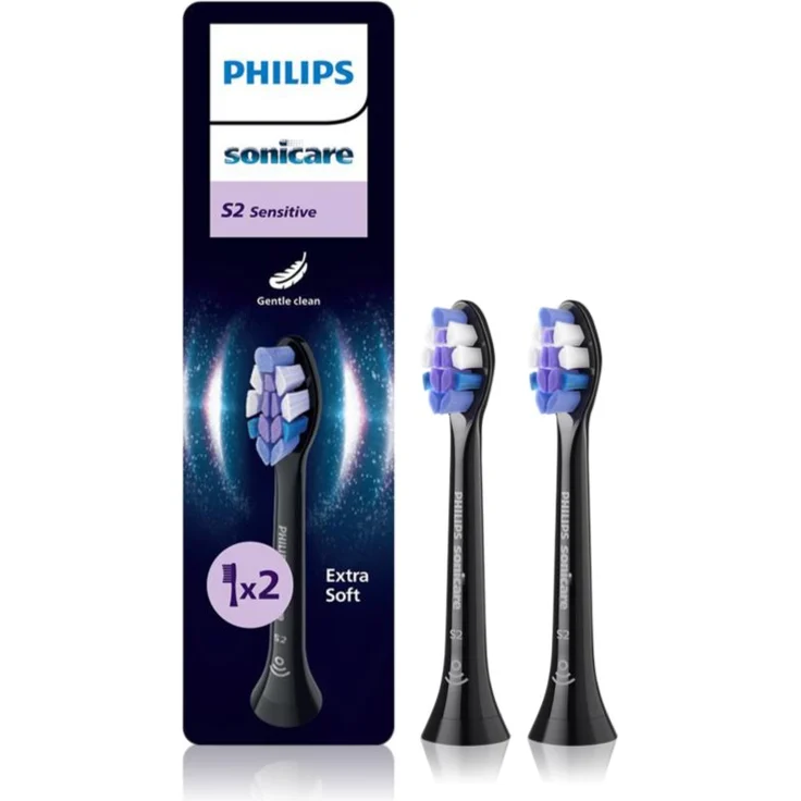 Philips Sonicare Sensitive HX6052/88, Ersatzkopf für elektrische Zahnbürsten, 2 Stück, für empfindliche Zähne, effektive Reinigung – Bild 1