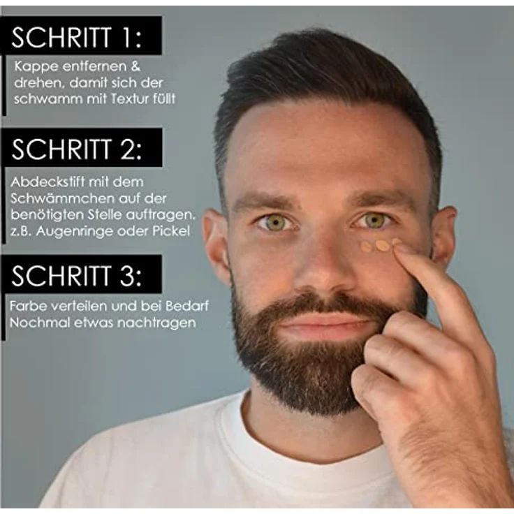 Maybelline New York Abdeckstift für Männer, Concealer mit Goji-Beere, Farbe Nr. 01 Light, 6,8ml, zum Kaschieren von Augenringen und Pickeln, für ein waches Erscheinungsbild – Bild 2