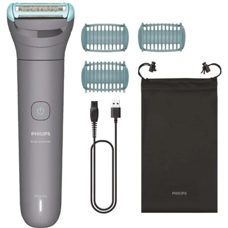 Philips Elektrokörperrasierer Serie 3000 BG3485/15, Triple Protect-Rasiersystem, 100% wasserfest, 3 Aufsätze, inkl. Aufbewahrungstasche – Bild 2