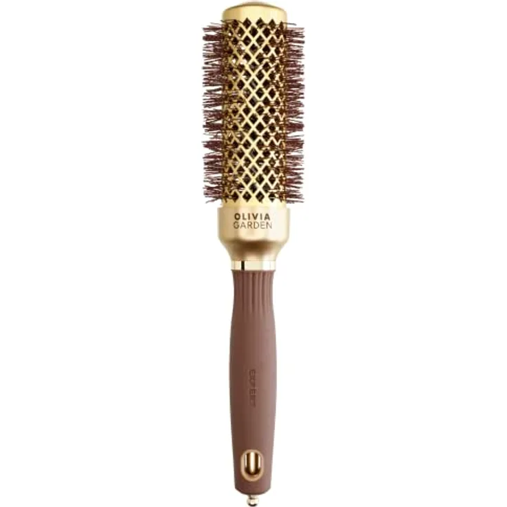 Olivia Garden - Expert Blowout Shine Gold & Brown Hairbrush - 35