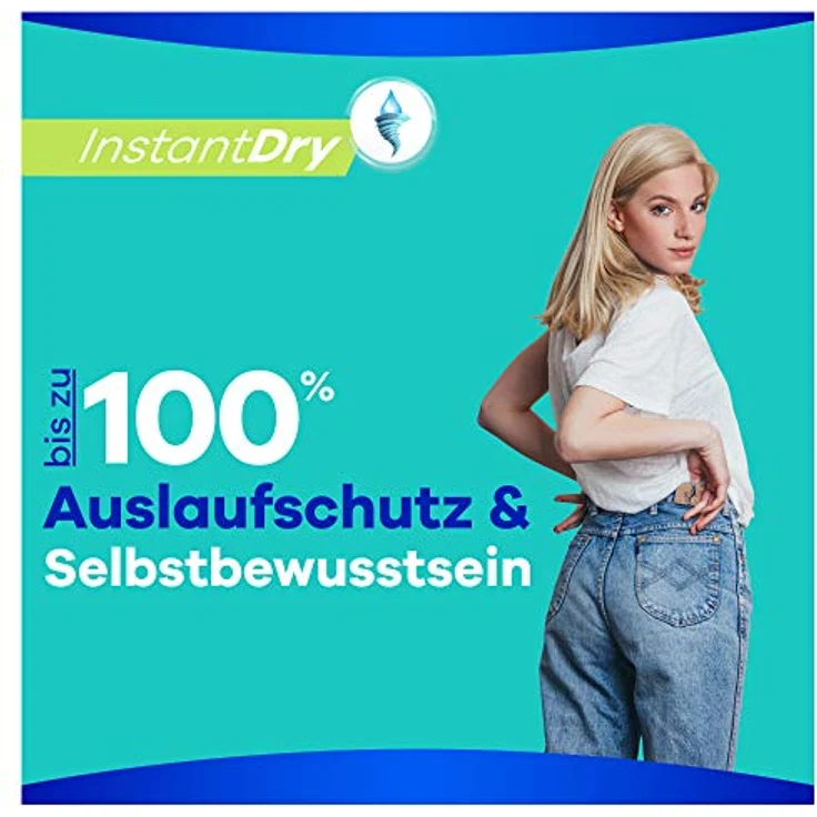 Always Ultra Damenbinde Größe 1 Normal ohne Flügel InstantDry Technologie dickere Binden mit einer angenehmen Passform Auslaufschutz 14 Stück – Bild 9