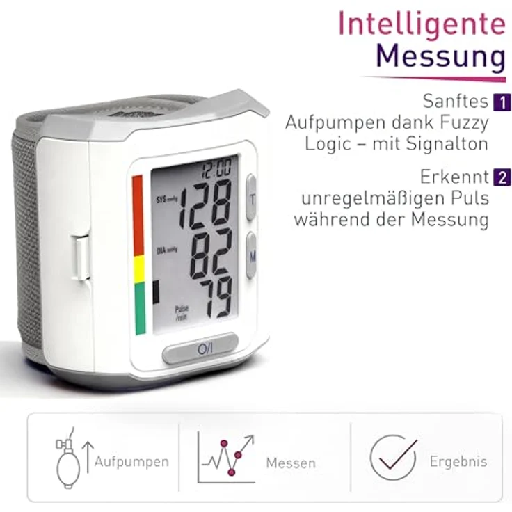 Scala Blutdruckmessgerät SC 6400, Handgelenk Modell mit Fuzzy-Logic, weiß, Speicher für 85 Messungen – Bild 5