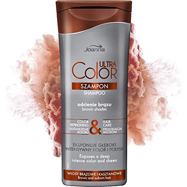 Joanna Ultra Color - Shampoo für Braune Haare - Stärkendes & revitalisierendes Haarshampoo - Farbauffrischung & Haarpflege - Vertieft die Farbintensität - Pflege & Feuchtigheit für Ihr Haar - 200 ml