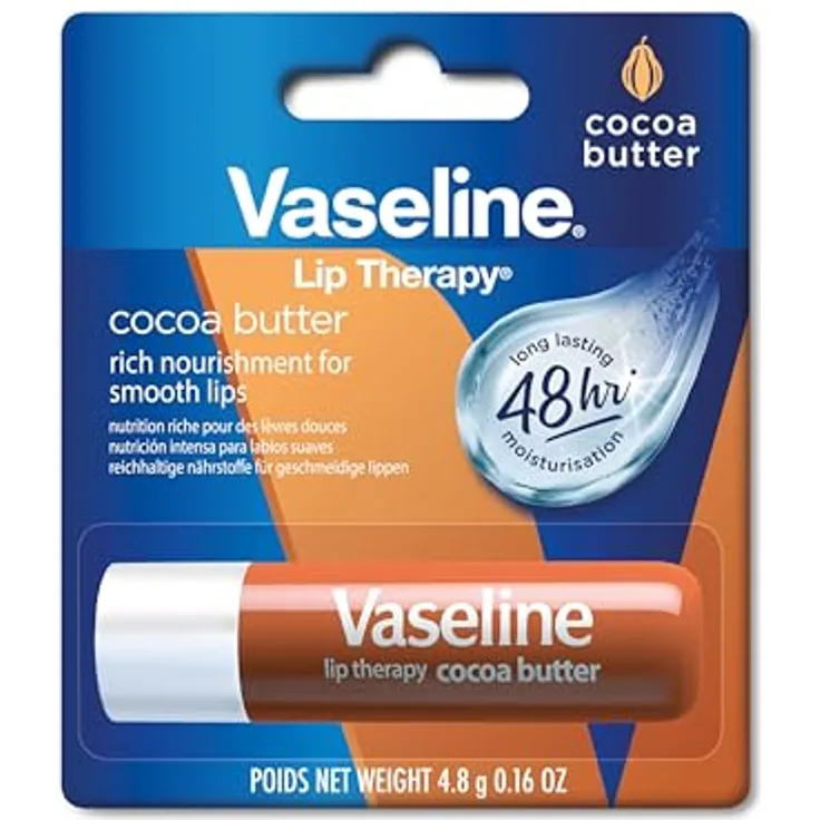 Vaseline Lip Therapy Lippenbalsam mit nährender Kakaobutter, 4,8 g, Braun