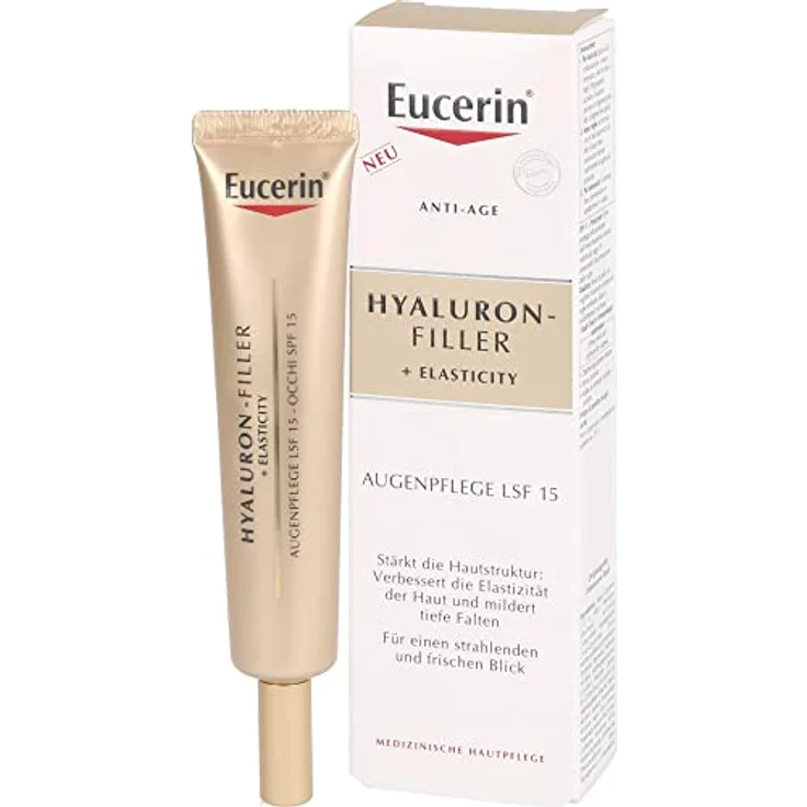 Eucerin Hyaluron-Filler + Elasticity SPF15 Anti-Falten-Augencreme für reife Haut 15 ml für Frauen – Bild 2